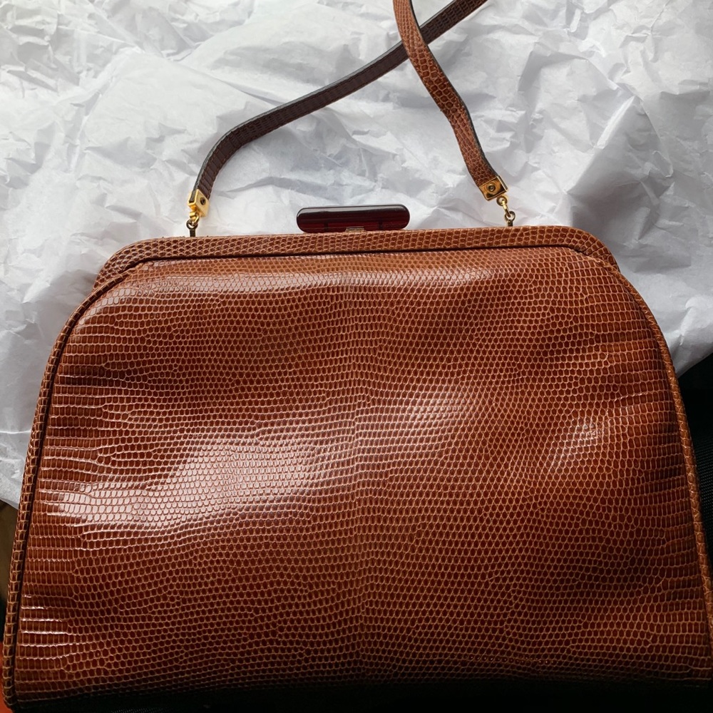 Ferragamo Brown Snake Skin Bag (vintage/80’s?)